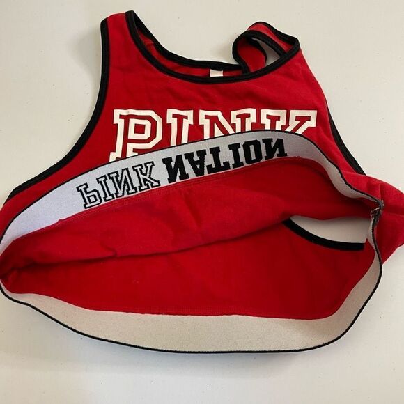 PINK|Crop|Haut Court| Crop sports top|Cotton| Has Stretch - Picture 7 of 7